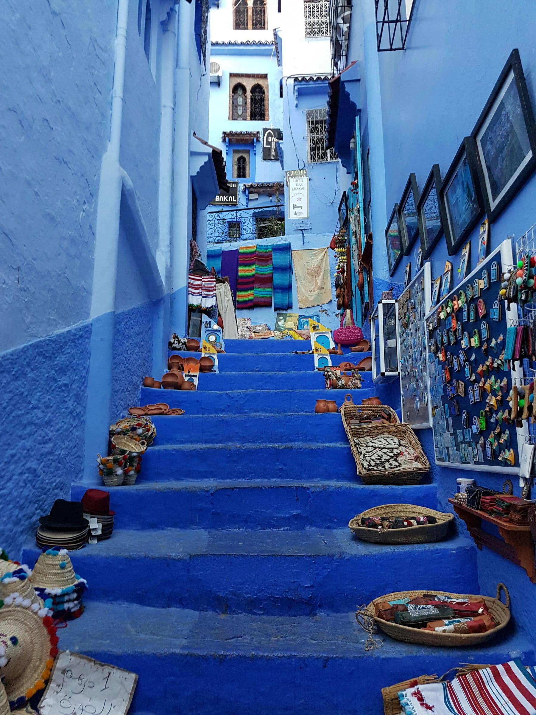 Blue-washed steps in the medina of Chefchaouen